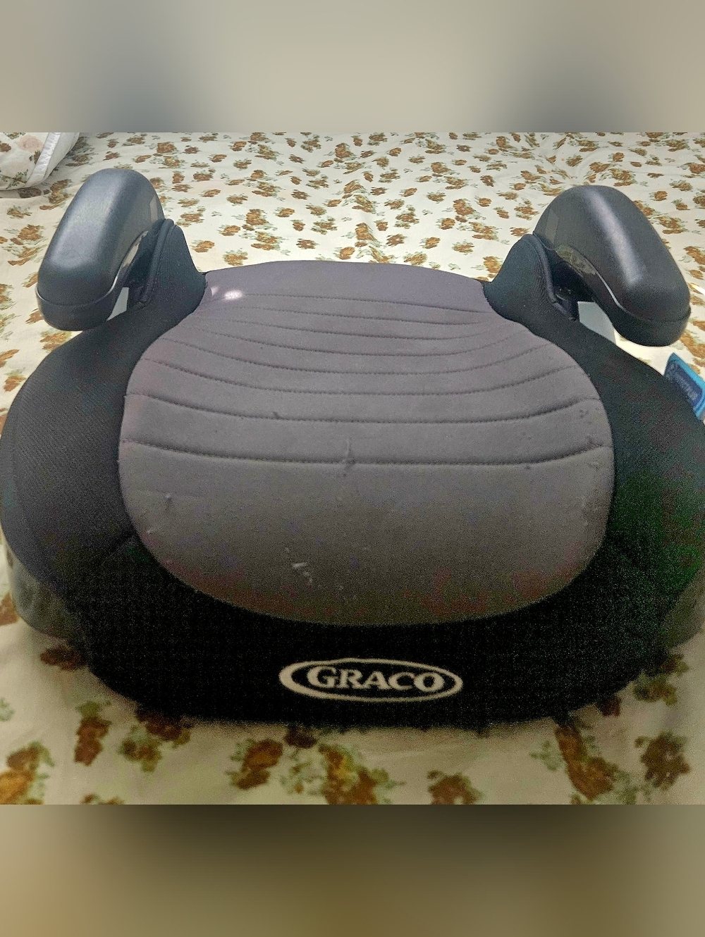 Graco Gray Booster Car Seat Cushion with Armrests